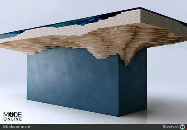 طراحی میز با الهام از کف اقیانوس