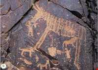 سنگ نگاره‌های کوه مهرگان ( سراوان )