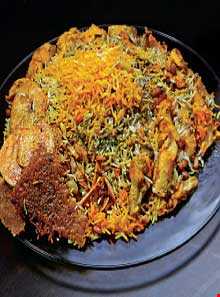 لوبیا پلو تبریزی