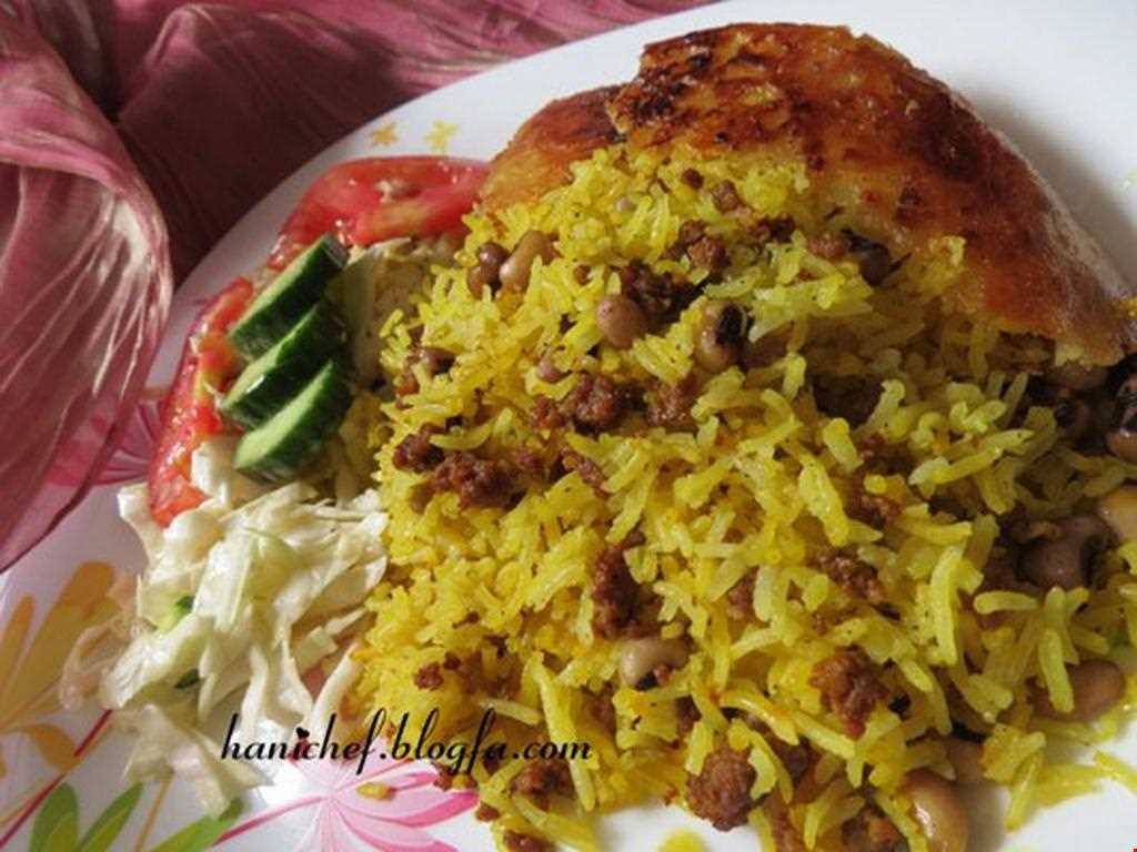 لوبیا پلو تبریزی