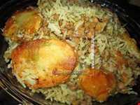 لوبیا پلو تبریزی