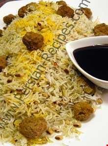 Shevid Loobia ( Loobia Polo Shirazi , Rice With Black Eyed Beans )