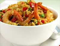 Meygoo Polo ( Rice with Shrimp )