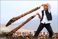 celebrating and shovel spinning ceremony