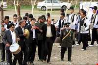 celebrating and shovel spinning ceremony