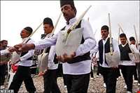 celebrating and shovel spinning ceremony
