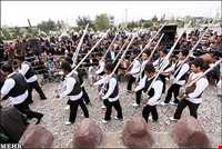 celebrating and shovel spinning ceremony