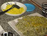 Panir bereshte (roasted cheese)